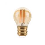 LED E27 Filament lamp - G45 - 4W - 2700K - Dimbaar - Amber | MP012703 | <ul class="list-style -check">
<li>400 Lumen</li>
<li>Warm wit (2700K)</li>
<li>Vervangt 40W</li>
</ul>