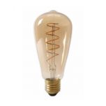 LED E27 Filament lamp - ST64 - 4W - 2400K - Dimbaar - Curved - Amber | MP012757 | <ul class="list-style -check">
<li>400 Lumen</li>
<li>Extra warm wit (2400K)</li>
<li>Vervangt 40W</li>
</ul>
