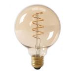 LED E27 Filament lamp - G125 - 4W - 2400K - Dimbaar - Curved - Amber | MP012758 | <ul class="list-style -check">
<li>400 Lumen</li>
<li>Extra warm wit (2400K)</li>
<li>Vervangt 40W</li>
</ul>
