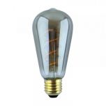 LED E27 Filament lamp - ST64 - 6,5W - 2300K -  Dimbaar - Smoke Black - Curved | MP012776 | <ul class="list-style -check">
<li>300 Lumen</li>
<li>Extra warm wit (2300K)</li>
<li>Vervangt 25W</li>
</ul>