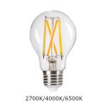 LED E27 Filament - A60 - 7W - 3-Stap-CCT | MP012778 | <ul class="list-style -check">
<li>810 Lumen</li>
<li>Warm wit ⟷ Koel wit</li>
<li>Vervangt 60W</li>
</ul>
