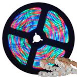 LED Strip - Digitaal RGB - 60xSMD5050 - 14,4W/m - DC5V - 5m - IP20 - Buigbaar | MP210093