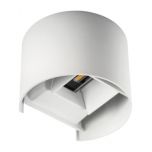 LED Buitenlamp Reka - Wandlamp - Rond - 7 Watt - 4000K - Tweezijdig - IP54 - Wit | MP230029W | <ul class="list-style -check">
<li>Wandlamp tweezijdig</li>
<li>510 Lumen</li>
<li>Wit (4000K)</li>
</ul>