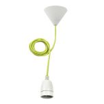 Pendel - Groen - textiel - E27 - Ø110-Ø46-1715mm | MP990124 | Pendel Groen