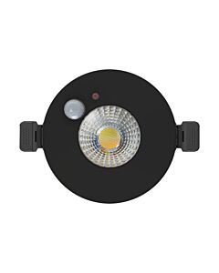 LED Inbouwspot Odessa met sensor - 6W - CCT - Dimbaar - IP65 - Zwart