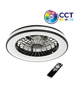 Plafondventilator met LED-lamp PLAVE - &Oslash;485mm - 48W - RGB+CCT | MP290013