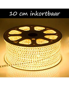 LED Strip 230V - Inkortbaar per 10 cm - Warmwit - Dimbaar - IP65 | MP340021B