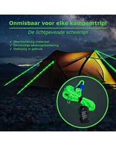 LED GlowLine Pro scheerlijn - Neon Groen (incl. batterijen)