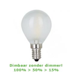 LED E14 Filament lamp - G45 - 4W - 2700K - 3-Stap-Dimbaar | MP011423