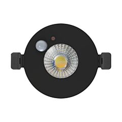 LED Inbouwspot Odessa met sensor - 6W - CCT - Dimbaar - IP65 - Zwart