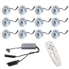 Veranda set van 12 LED Inbouwspots - 3W - 2700K - IP44 - Dimbaar | MP020031C