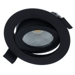 LED-inbouwspot Slimfit Varda - 5W - 2700K - Zwart - Dimbaar - IP44 | MP020033Z