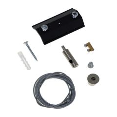 Ophangset voor 1-fase spanningsrail - 2 meter - Zwart | MP150065Z