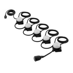 LED Werklamp - 360° Bol - 5x10W - 6000Lm - 5m kabel - 1x stopcontact | MP160028