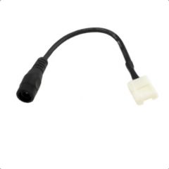 LED Strip DC Stekker met koppelstuk 8mm - DC5,5mm - Enkelkleur - Female | MP210149 | <p>DC Stekker Female met soldeervrij koppelstuk (8 mm) en 15 cm kabel</p>