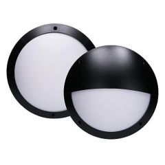 Buitenlamp - Muur of plafond - Rond - Zwart - E27 - IP66 - Met 2 afdekkingen | MP230025Z