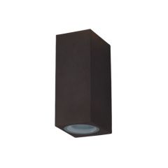 Wandlamp Selma - Up&Down - vervangbare GU10 - Dimbaar - Rechthoek - IP65 - Zwart | MP230037