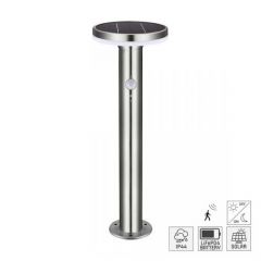 LED Tuinlantaarn Solar + Sensor - 6W - 20-600Lm - 2700K - Rond | MP230050
