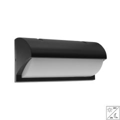 LED-wandlamp Juliet met schemersensor - 12W - 1200Lm - IP54 - IK04 - Zwart | MP230076