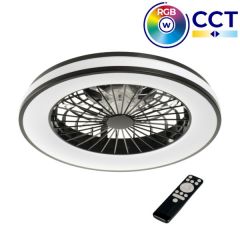 Plafondventilator met LED-lamp PLAVE - Ø485mm - 48W - RGB+CCT | MP290013