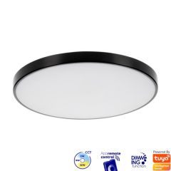 Slimme LED Plafondlamp Plafon - 20W - CCT - WiFi/Bluetooth - Ø390mm - IP20 - Zwart | MP290016Z