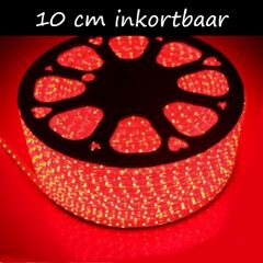 LED Strip 230V - Inkortbaar per 10 cm - Rood - Dimbaar - IP65 | MP340001B