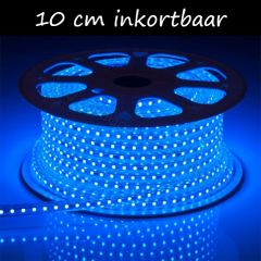 LED Strip 230V - Inkortbaar per 10 cm - Blauw - Dimbaar - IP65 | MP340003B