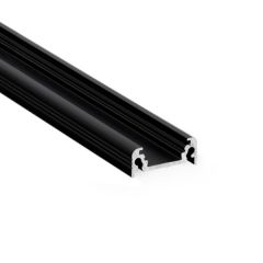 LED Strip Profiel Surface10 - Aluminium Zwart - Opbouw - 20x8mm - 1 meter | MP350003Z1