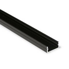 LED Strip Profiel Begton12 - Aluminium Zwart - Opbouw - 14,4x6,6mm - 1 meter | MP350004Z1