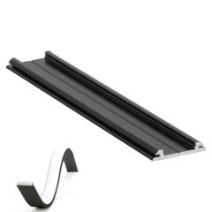 LED Strip Profiel - Arc12 - Aluminium Zwart - Buigbaar - 20x3,3mm - 1 meter | MP350009Z1
