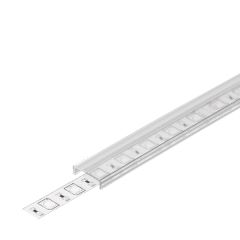 LED Strip Profiel Afdekkap - Surface10 - Klik - Transparant - 13,1mm - 1 meter | MP350024F1