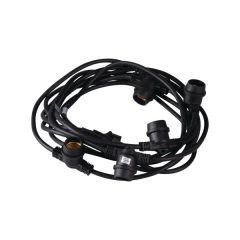 Prikkabel set - 5m - 5 E27-fittingen - Zwart - IP44 | MP900007