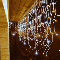LED kerstverlichting IJspegel Koelwit - 5m - 100 LEDs - 25 Strengen (60cm) - IP44 | MP920002D