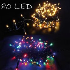LED Kerstverlichting WW+RGB - 12,9m - 80 LEDs - App - IP44 | MP920007