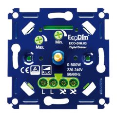 LED Dimmer 230V - Universeel - 0-500W - Druk/Draai - Inbouw - ECO-DIM.03 | MP960003