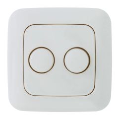 Busch-Jaeger Duo dimmerknoppen + centraalplaat & raamwerk - Reflex SI - RAL9010 | MP960053