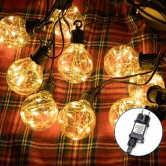 LED Lichtsnoer met koperdraad - 10 bollen - 8m - timer - 8 modes - IP44 | MP980003