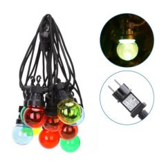LED Lichtsnoer met 10 gekleurde LED-bollen - 8m - IP44 | MP980020