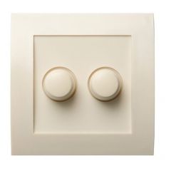 Afdekfrontje voor duo inbouwdimmer (creme) - Tradim | MP990117