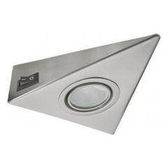Onderbouwarmatuur ZEPO - Driehoek - RVS - Opbouw - G4 - met schakelaar | MP990186