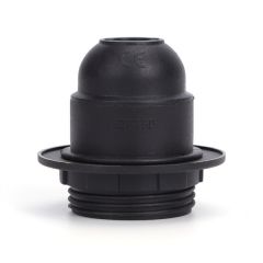 Lamphouder met E27 fitting - Inclusief fittingring - Zwart | MP990205Z
