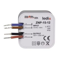 LED Transformator - 12V - 15W - 47x47x32 mm | MP990227 | <ul class="list-style -check">
<li>12VDC</li>
<li>15 Watt</li>
<li>Past in inbouwdoos</li>
</ul>