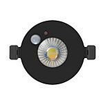 LED Inbouwspot Odessa met sensor - 6W - CCT - Dimbaar - IP65 - Zwart