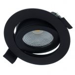 LED-inbouwspot Slimfit Varda - 5W - 2700K - Zwart - Dimbaar - IP44 | MP020033Z