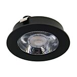 LED Meubelspot Baston Zwart - 3W - 12V - 2700K - Ø63x15mm - IP44