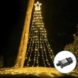 LED Kerstverlichting Pentagram - Waterval effect - 3,5m - 350 LEDs - 9 Strengen - IP44 | MP920010