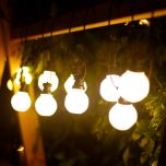 LED Lichtsnoer - 6W - 10x Milky Bulbs - 8m - Warm wit - IP44 | MP980009