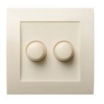 Afdekfrontje voor duo inbouwdimmer (creme) - Tradim | MP990117