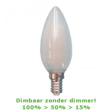 LED E14 Filament kaarslamp - 4W - 2700K - 3-Stap-Dimbaar | MP011424