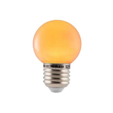 LED E27 lamp - G45 - 1 Watt - Oranje - Waterdicht | MP012721
